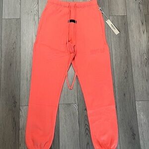 Men’s Brand New Authentic Coral Fear of God Essential Sweatpants